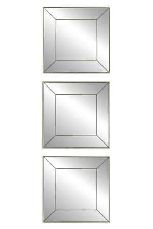 Hranaté nástěnné zrcadlo RENA 3ks 25cm