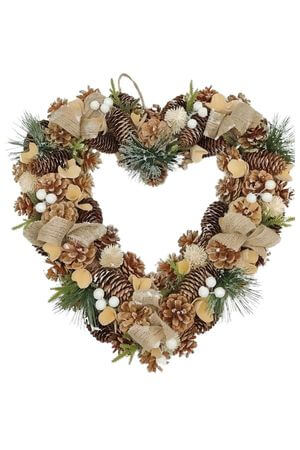 Krémový veniec v tvare srdca 43cm