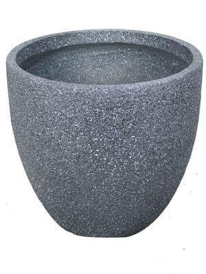 Sivý kvetináč v kameninovom dizajne 32cm