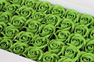 Zöld szappanrózsák 50db 6cm
