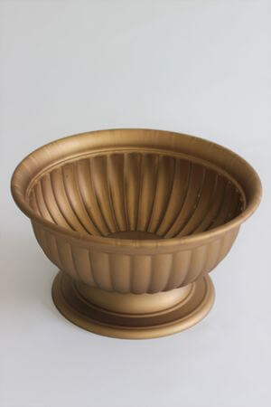 Zlatá kulatá nádoba na aranžování 31cm