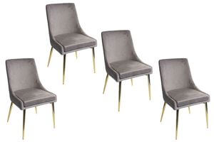 Szürke étkezőszékek ELEGANCE 4db 85cm