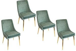 Türkiz étkezőszékek ELEGANCE 4db 85cm