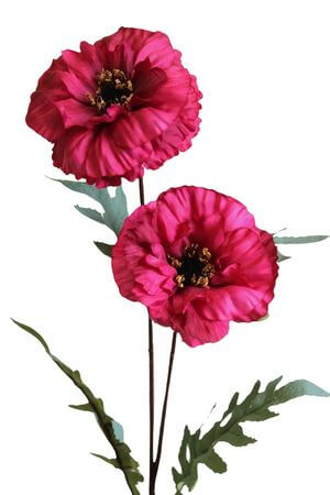 Sötét rózsaszín mű pipacs 64cm