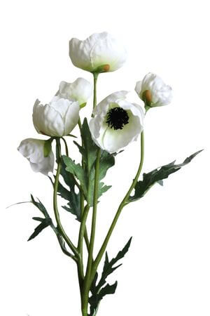 Fehér mű pipacs 61cm