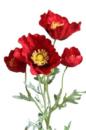 Piros mű pipacs 61cm