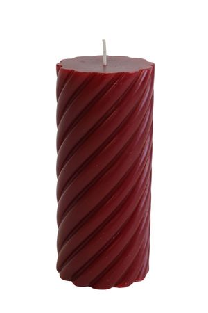 Piros csavart gyertya 15 cm
