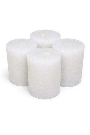 Fehér adventi gyertyák 4db 8cm