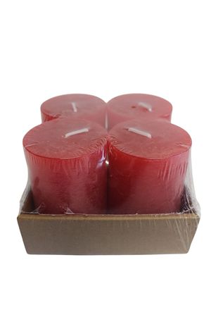 Červené adventné sviečky 4ks 8cm