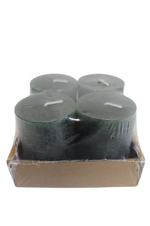 Zelené adventné sviečky 4ks 8cm