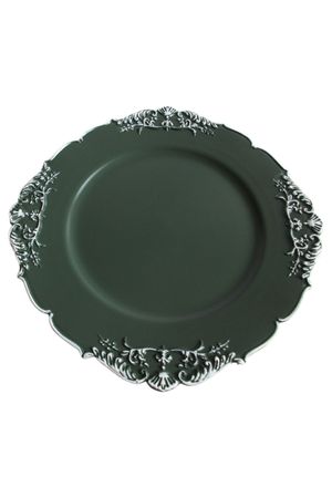 Zeleno biely klubový tanier 35cm