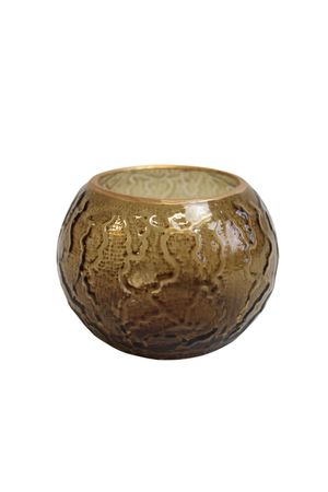 Hnedý svietnik na čajovú sviečku 9cm