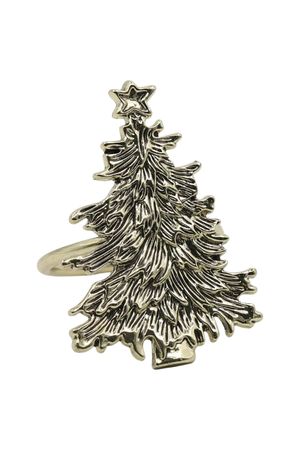 Arany karácsonyi szalvétagyűrű Karácsonyfa 4cm