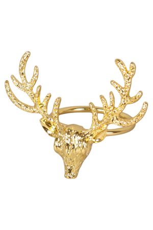 Arany karácsonyi szalvétagyűrű Szarvas 4cm