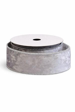 Ezüst bársony szalag 6cm 10m