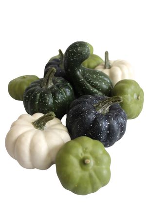 Zelené dekorační tykvičky 12ks