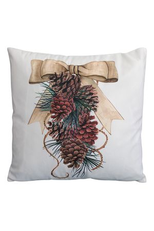 Karácsonyi párnahuzat tobozokkal 45cm