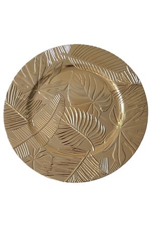 Arany dekor tálca Monstera 33cm