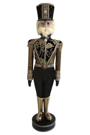 Luxus fekete-arany Diótörő 105cm