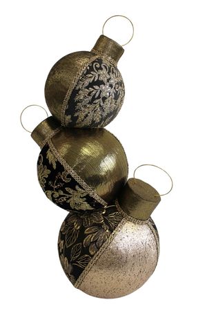 Luxus fekete-arany karácsonyi gömbök 74cm