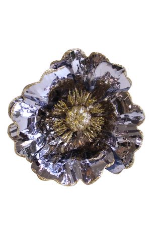 Fialová lesklá magnólia na štipci 14cm