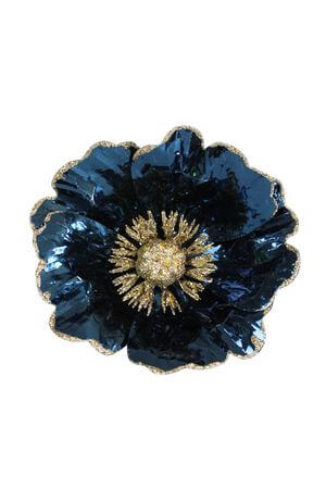 Kék fényes magnólia csipeszen 14cm