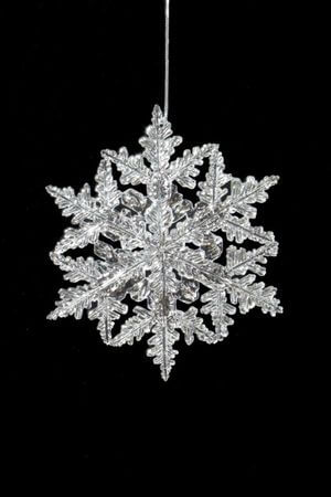 Jeges karácsonyfadísz hópehely 16cm