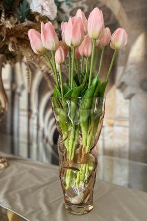 Design üveg váza 32cm