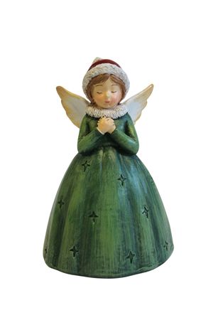 Zelený vianočný anjelik 11cm