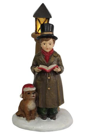 Klasik vianočný koledník so psíkom LED 16cm