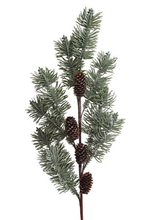 Zöld tűlevelű ág tobozokkal 62cm