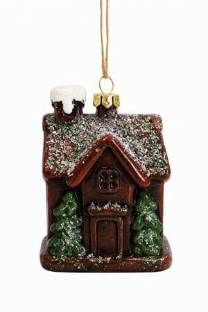 Natur vianočná ozdoba domček 9cm