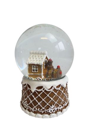 Vianočné snežítko Perníkový vláčik 14cm