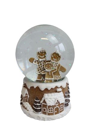 Vianočné snežítko Perníková rodina 17cm