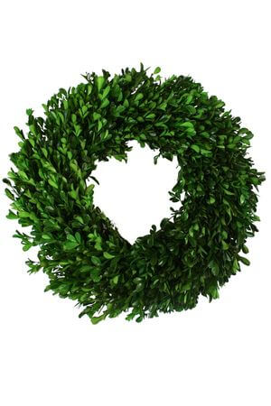 Stabilizált zöld puszpáng koszorú 50cm