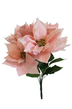 Rózsaszín csokor karácsonyi mikulásvirág 30 cm



