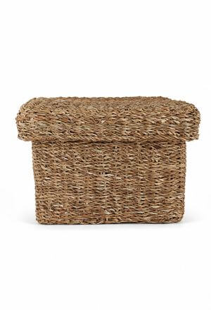 Úložný box z mořské trávy hranatý 35cm