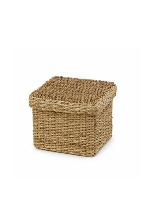 Úložný box z morskej trávy hranatý 25cm