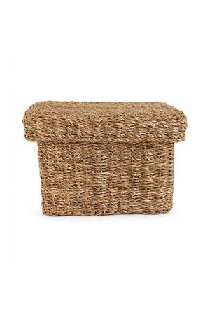 Úložný box z mořské trávy hranatý 25cm