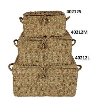 Tároló tengeri fűből fülekkel 50cm