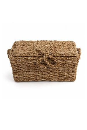Úložný boxy z mořské trávy s oušky 30cm