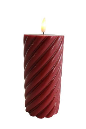 Červená LED svíčka 15cm