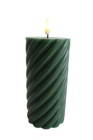 Zelená LED svíčka 15cm