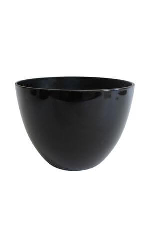 Černý plastový květináč 23cm