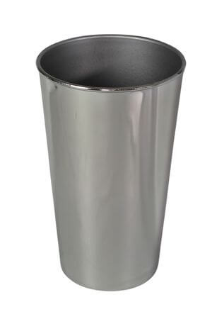 Stříbrná lesklá plastová váza 28cm
