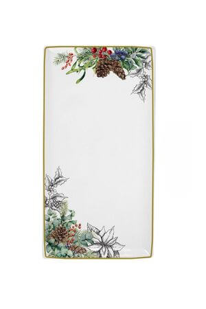 Karácsonyi tálca tobozokkal 31cm