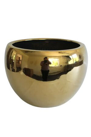 Zlatý keramický kvetináč 33cm