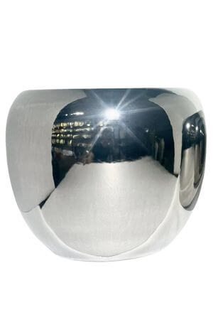 Strieborný keramický kvetináč 39cm