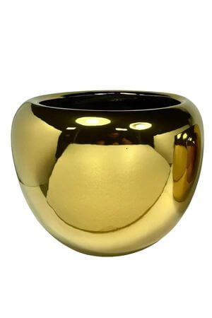 Zlatý keramický kvetináč 39cm