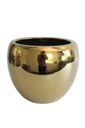 Zlatý keramický květináč 30cm